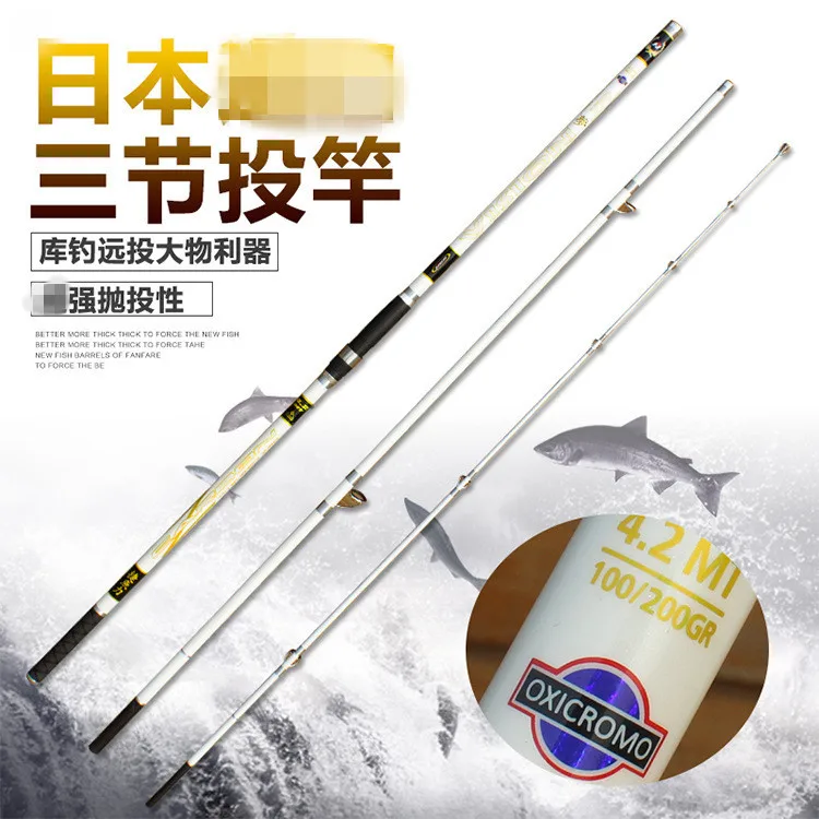 Vara de Pesca Vara de Surf Vara de Longa Praia Apenas 5.4 m 3 4 Seções Carbono Surf Fundição Carcaça cw 100-200g 4.2m - 4.5m 2 apenas 4.2m 4.5m 5.4 m 3 4