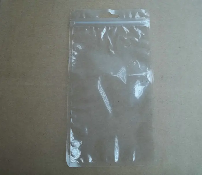 1000 шт. 11,5*21,5 см двусторонняя ясно молния Пластик Розничная упаковка сумка для iphone 6 6 S samsung s5 s6 мобильный корпус посылка сумка