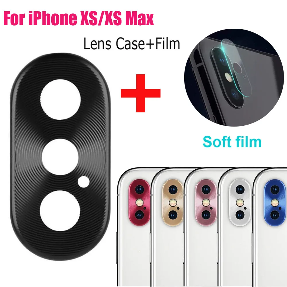

9H Hardness Protective dirtproof Explosin-proof Metal Rear Camera Lens Case Cover Protector Accessory+Film For iPhone XS/XS Max