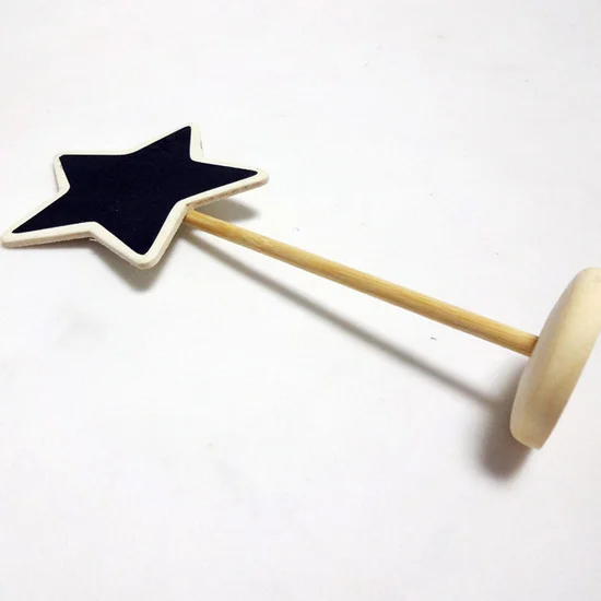 30 шт. звезда форма деревянная доска цена дисплей Stick стенд держатель DIY сообщение стенд доске примечание доска 18x8,5 см