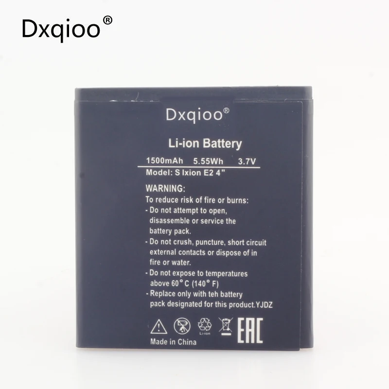 Батарея dxqioo подходит для DEXP lxion E2 4 дюйма 1500 мАч аккумуляторы мобильных