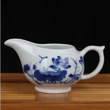 Голубой и белый кунгфу ярмарка чашки или подсолнечника фарфора чайхай Китайский Улун и черные приборы для чайной церемонии