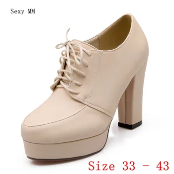 

Office Career Women High Heel Shoes Platform Pumps Woman High Heels Party Wedding Shoes Kitten Heels Plus Size 33 - 40 41 42 43