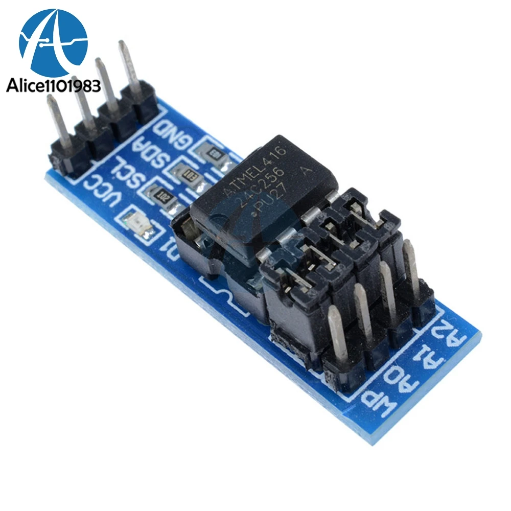 Модуль памяти EEPROM AT24C256 I2C IIC интерфейс 8P чип индикатор питания подъемный резистор