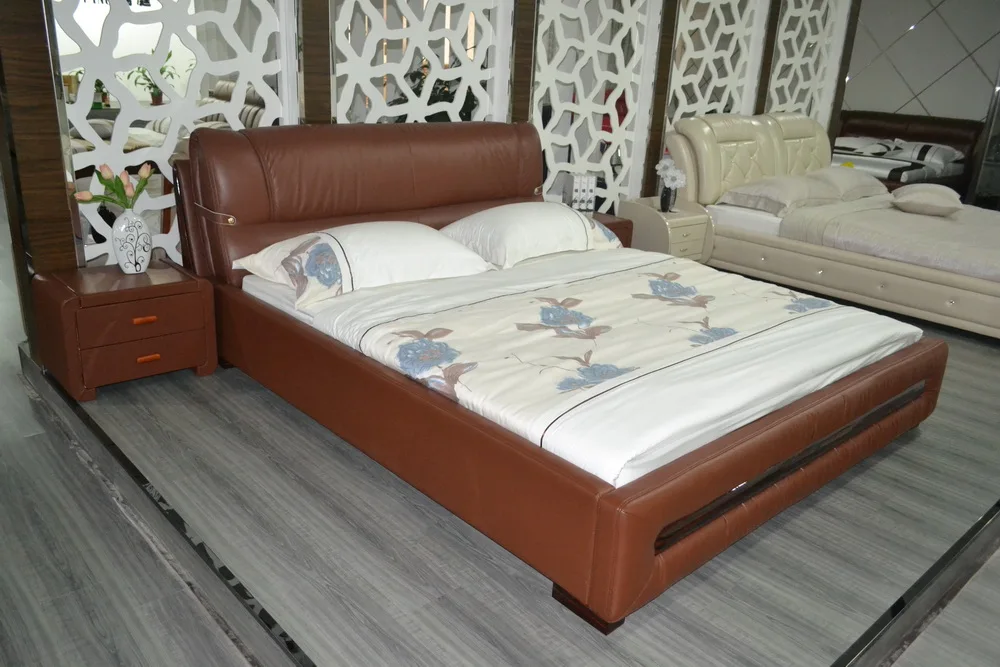 cheap Cabecero Cama Cama Soft Bed Muebles Special Offer Hot Sale King No Genuine Leather Bedroom Furniture 2019 Modern Room Beds