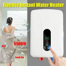 Портативный проточный мгновенный Электрический нагреватель горячей воды кипятильный Ванная комната Душ Комплект