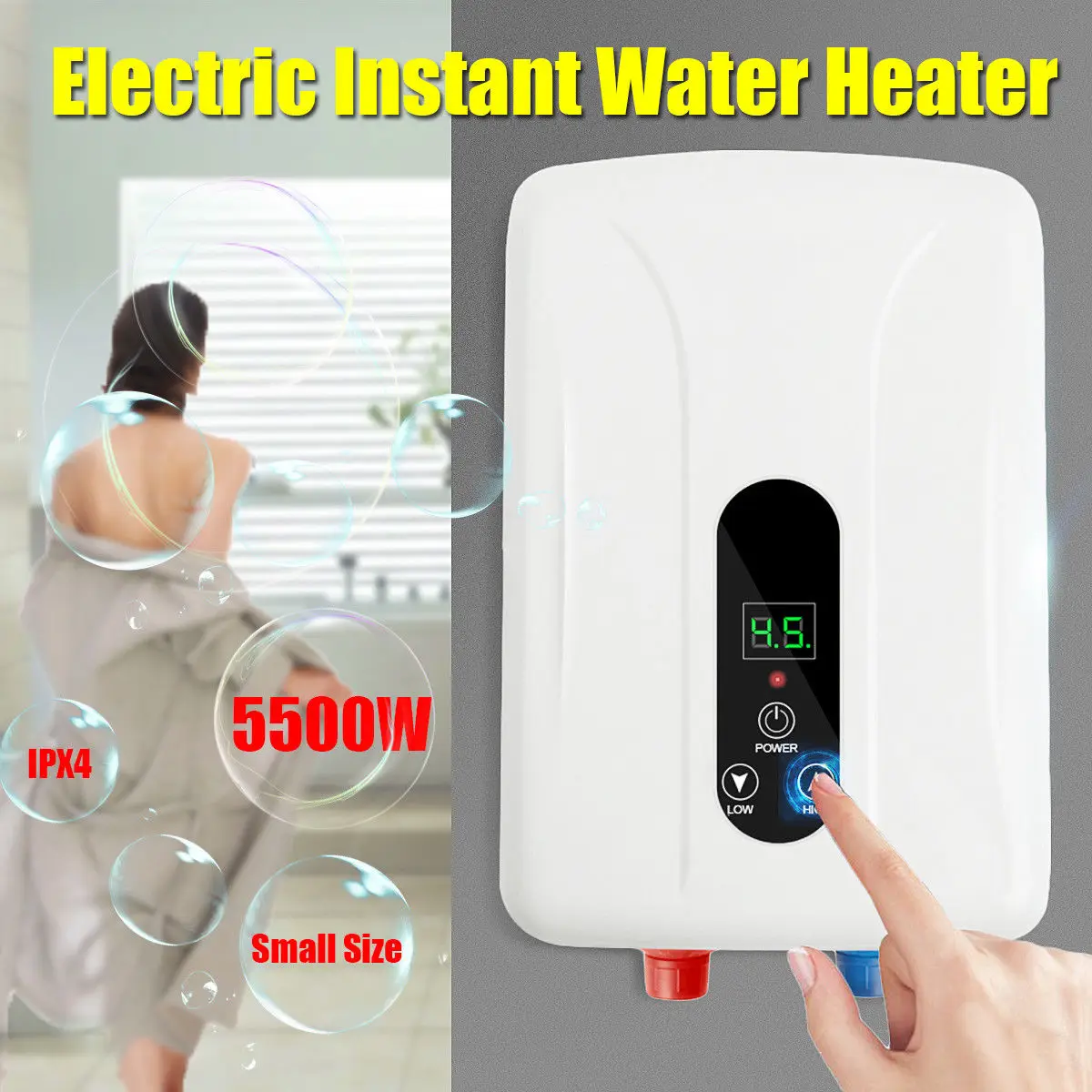 18L 5GPM Natural Gas Hot Water Heater Instant Water Boiler Shower Kit  Tankless