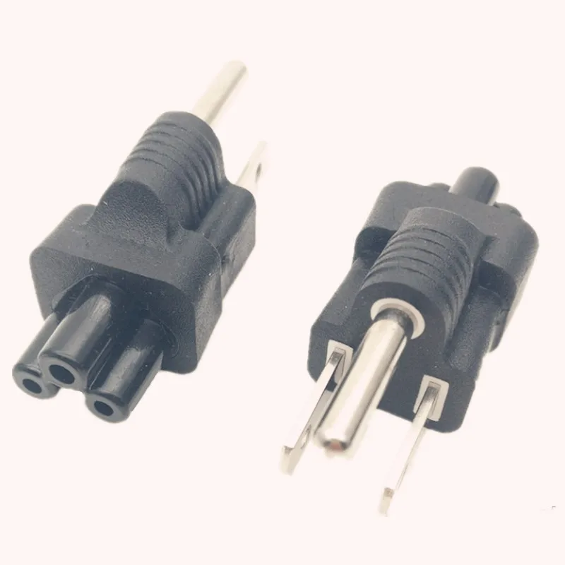 

High quality black Copper Standart 10A 250V American standard to IEC320 C5 power adaptor plug convert socket
