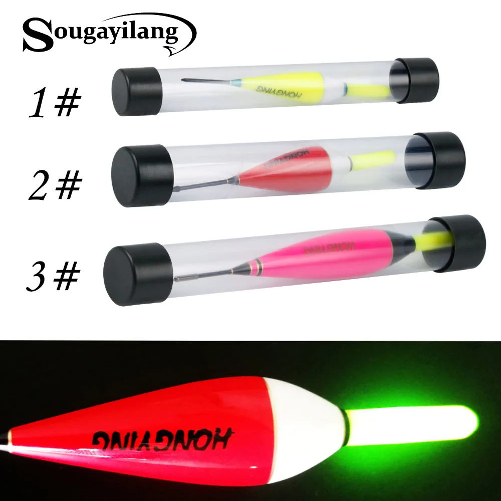 Sougayilang 1pcs Fishing Float Plastic Led Electronic Floats Fishing