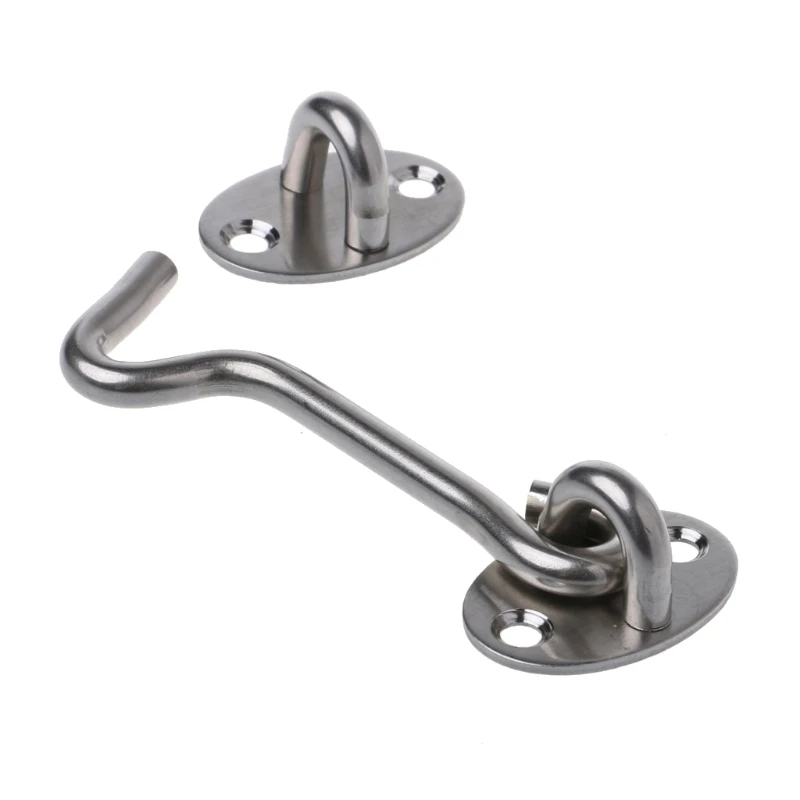 

Stainless Steel Window Cabin Hook Eye Latch Window Safety Stopper Silent Holders