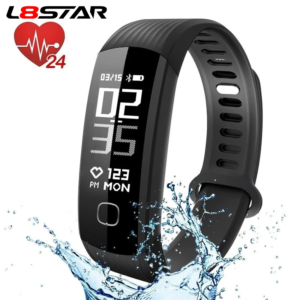 

L8STAR Smart Bracelet Real Time Heart Rate Waterproof USB Charging Smart Band R8 Blood Pressure Health Bluetooth smart Wristband