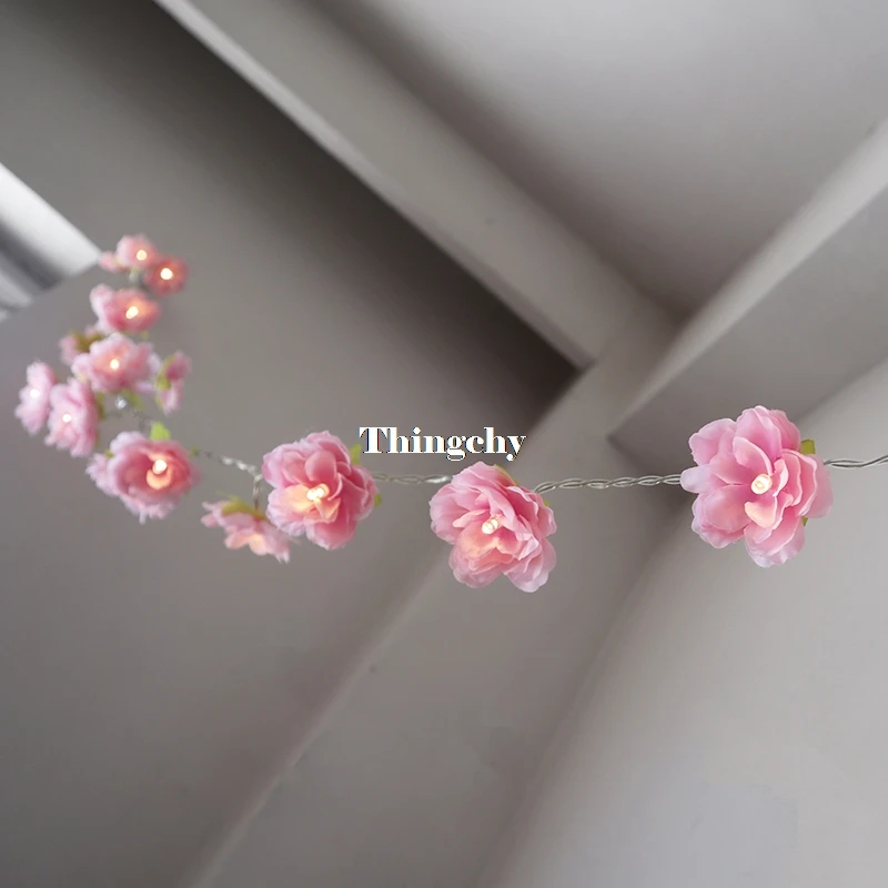 pale Pink blush Rose Flower Fairy string lights 20LED floral wedding party bedroom decoration centerpiece girl for Home Decor pale Pink blush Rose Flower Fairy string lights 20LED floral wedding party bedroom decoration centerpiece girl for Home Decor