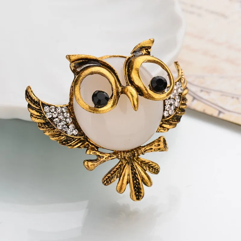 KingDeng Owl Brooch Cute Enamel Pins Gifts for Women Gold Hijab Pins