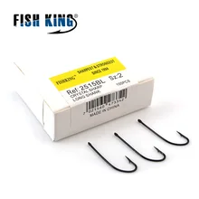 FISH KING 100 шт./лот 1#-17# рыболовные мягкие крючки для Червяков из высокоуглеродистой стали широкие супер замочки рыболовные Крючки приманки рыболовные снасти