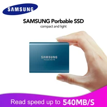 Samsung T5 портативный SSD 250 ГБ 500 1 ТБ 2 ТБ USB3.1 Внешние накопители USB 3,1 Gen2 и обратная совместимость с USB для ПК