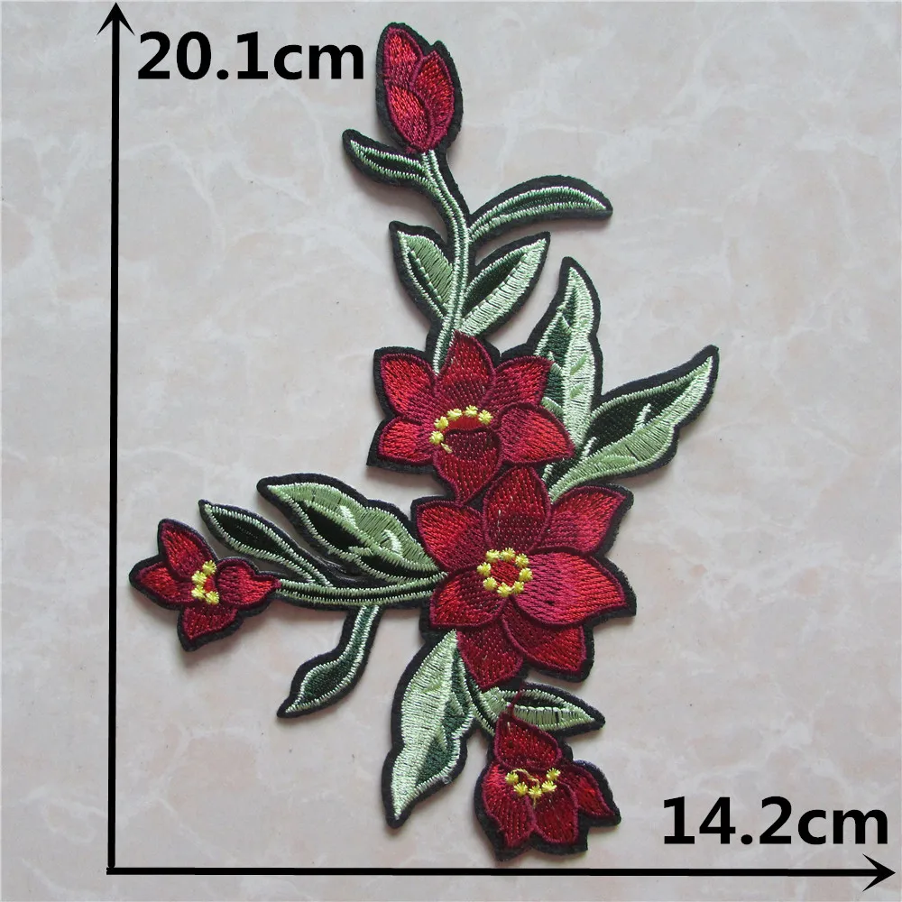 

fashion flower patches Hot melt patches sewing clothes down embroidery patch DIY clothes applique decorative 1pcs for sale C5391