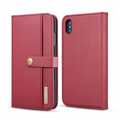red DG. MING Магнитный Привлекательный Кожаный чехол для iphone 11 Pro X XS чехол для MAX XR для iphone 6 6S 7 8 Plus флип-кошелек чехол для телефона s - Цвет: red
