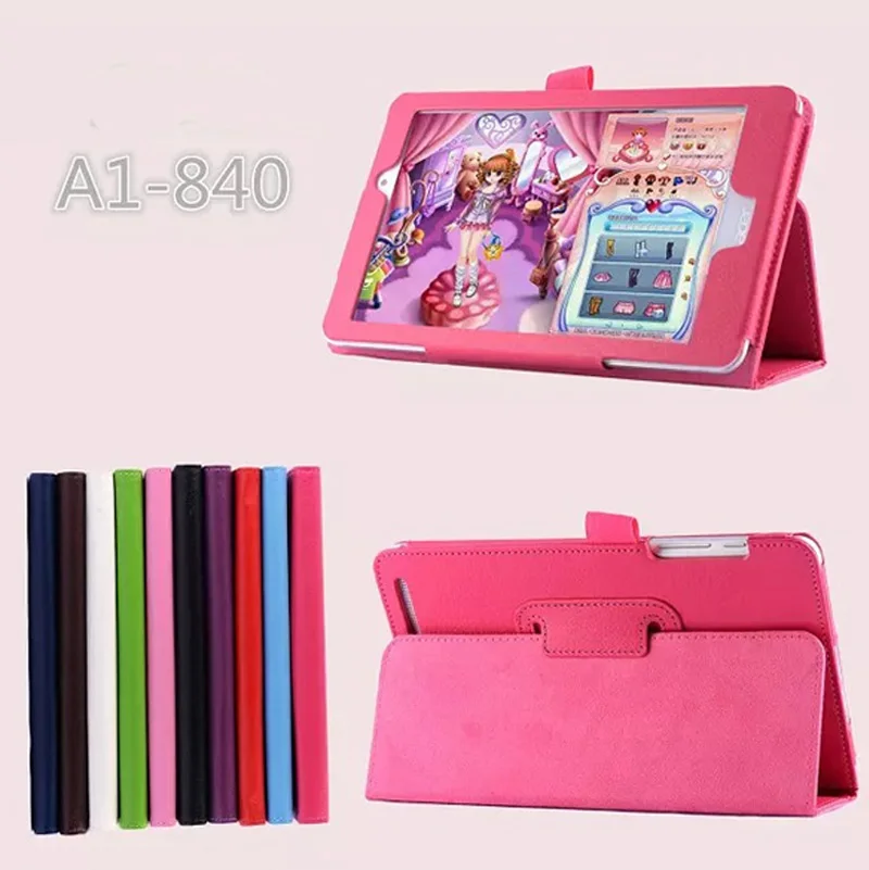 

New 2-Folder Luxury Magnetic Folio Stand Leather Case Protective Cover For Acer Iconia Tab 8 A1-840 HD A1-840FHD 8" Tablet