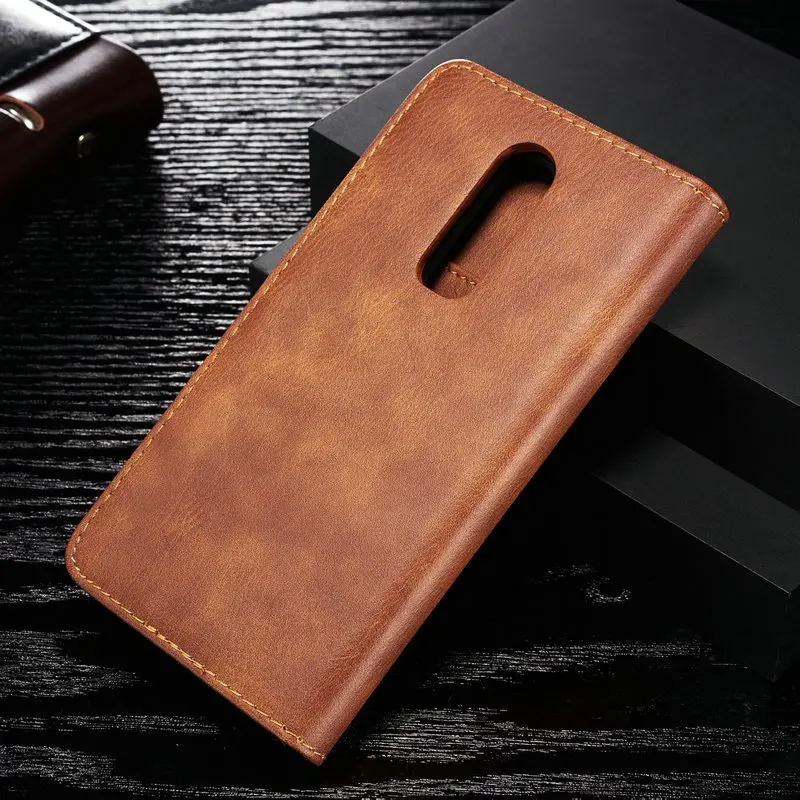 Винтажный кожаный чехол кошелек DG.MING с откидной крышкой для OnePlus 6 2 в 1