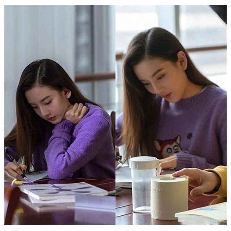 Song Zuer Star's New Purple Cartoon Cat Long Sleeve Sweater with Loose Round Neck and Bottom Knitted Sweater Women 2019 Song Zuer Star's New Purple Cartoon Cat Long Sleeve Sweater with Loose Round Neck and Bottom Knitted Sweater Women 2019