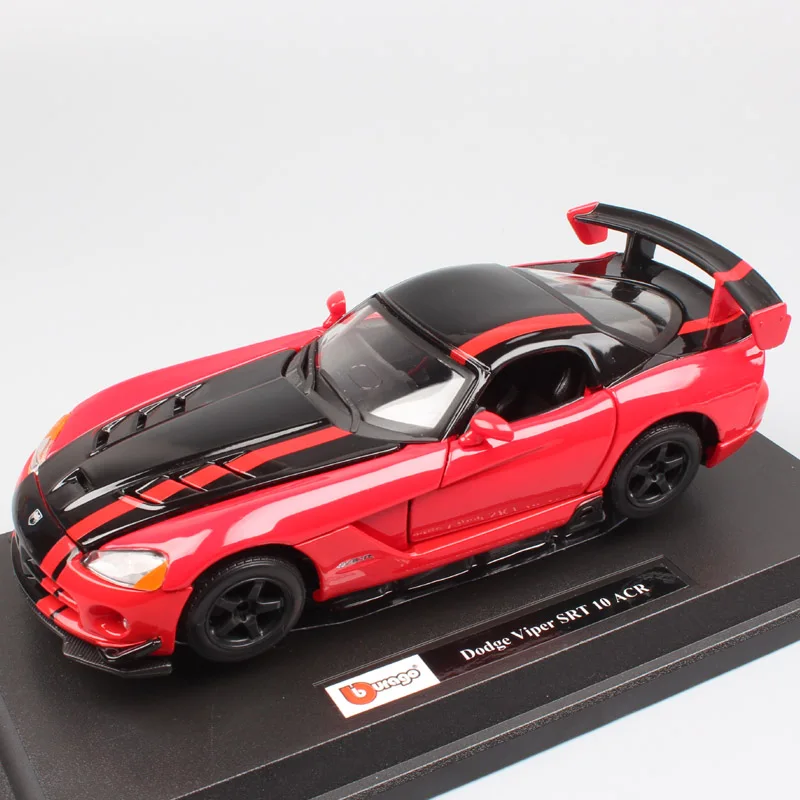 Детские 1:24 Масштаб BBurago Dodge Viper SRT 10 ACR красный Дорожный гонщик супер автомобиль спортивный литье под давлением модель миниатюрный автомобиль игрушка для детей