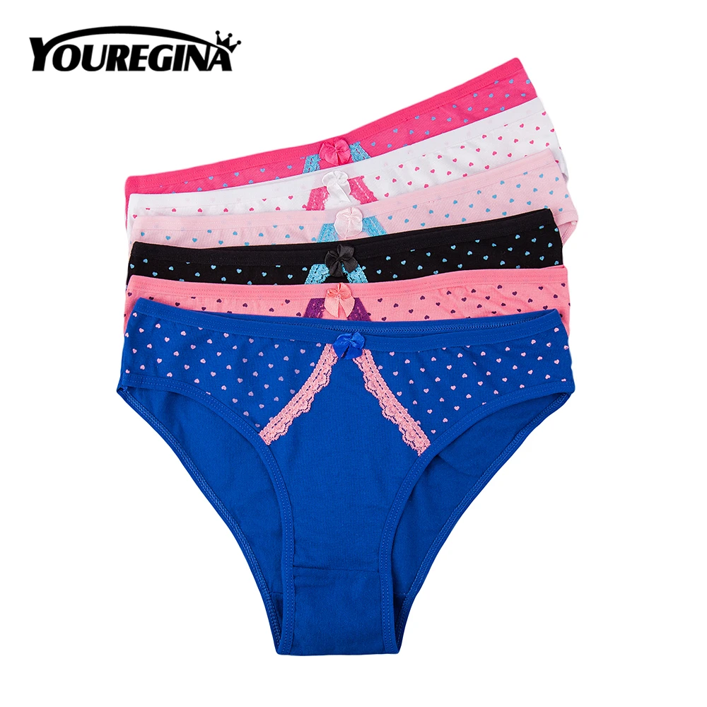 Youregina Women Sexy Briefs Panties Cotton Underwear Lingerie Female