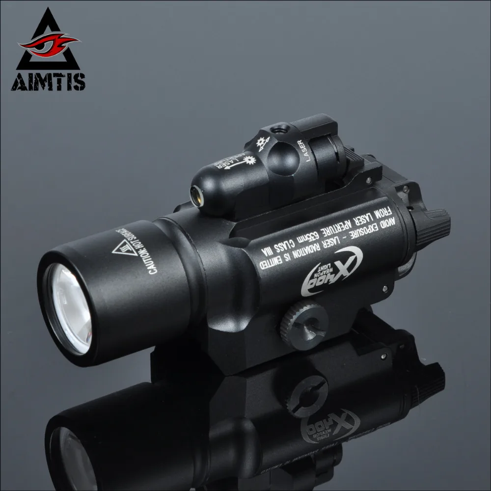 AIMTIS Tac X400 Laser Light Combo Led Weapon Gun Red Laser Flashlight