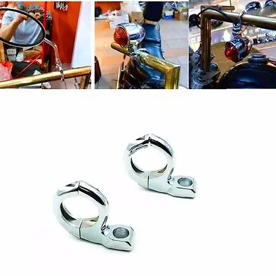 

7/8'- 1" Handlebar Turn signal / Mirror Clamps mount for Harley Honda Kawasaki Suzuki Yamaha Dyna Sporster Softail