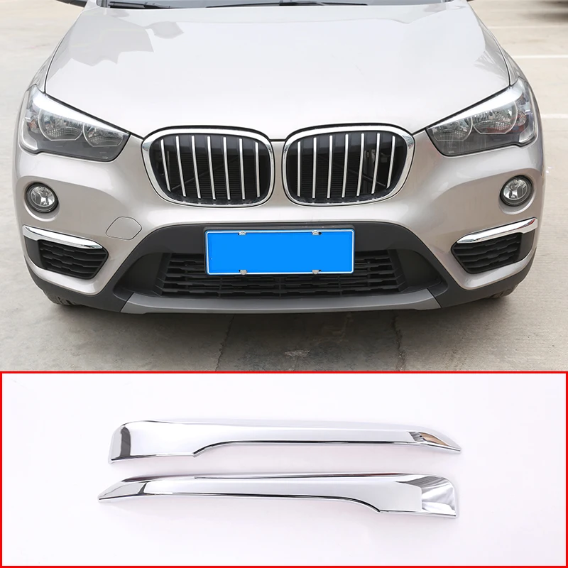 

2pcs Mirror Polish Fit for BMW X1 F48 2016 2017 Front head Fog Lamp Cover Trim Molding Car Accessories Styling New Arrivals