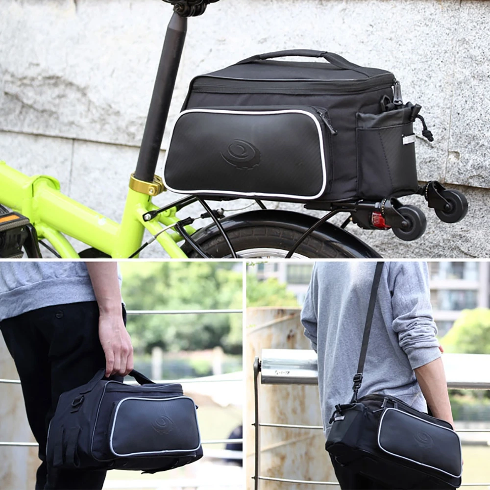 

ROSWHEEL Bicycle Carrier Bag Rack Trunk Bike Luggage Back Seat Pannier Outdoor Cycling Storage Handbag Shoulder Strip 14815