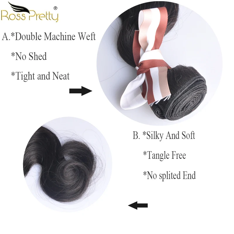 Non Remy body wave hair bundle details