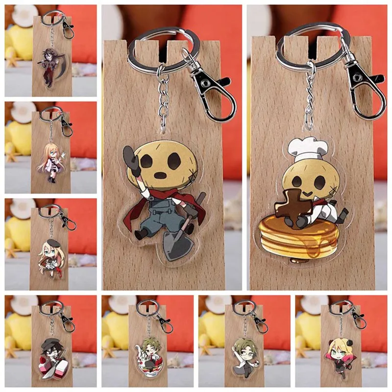 

1Pcs Japan Anime Angels of Death Ray Keychain Satsuriku no Tenshi Character Pendants Acrylic Keyring Gift