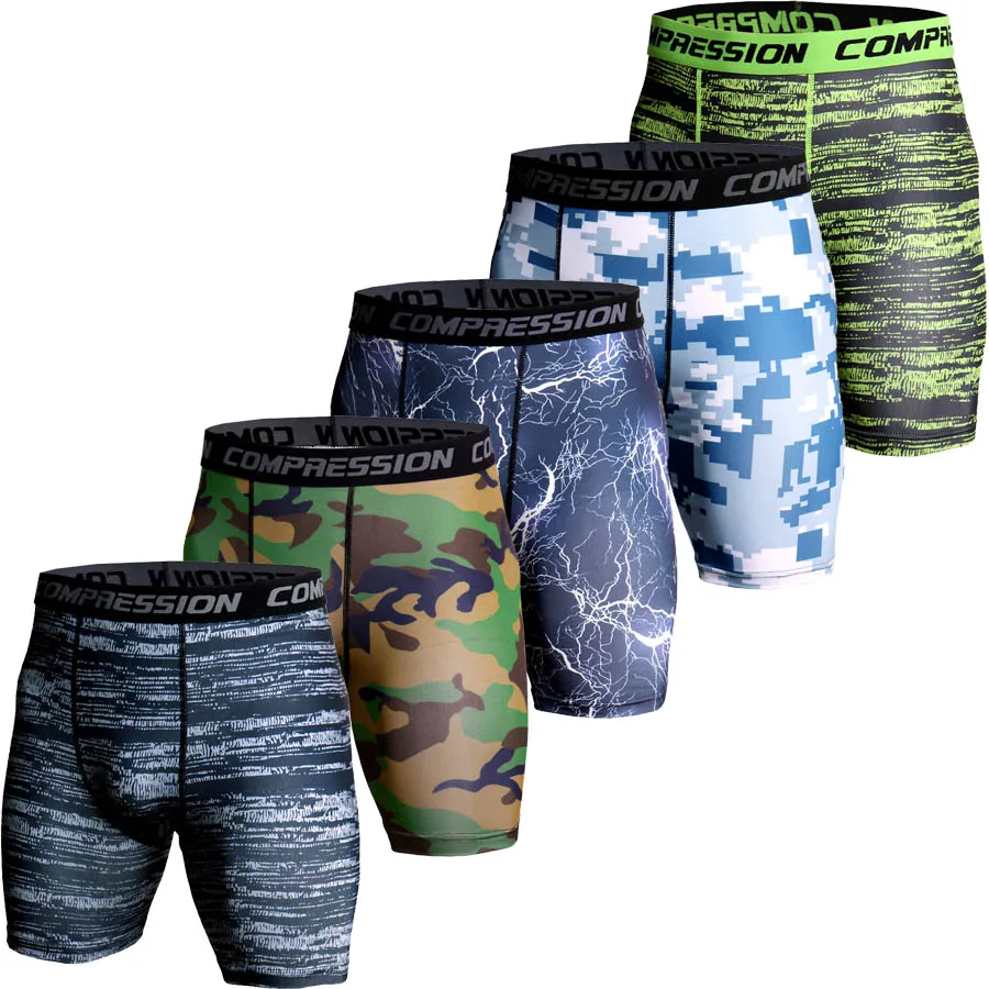 

Summer Camouflage Bermuda Compression Shorts Men Army Shorts 3D Print Bodybuilding Tights Short Pants Men's Shorts Sportswear