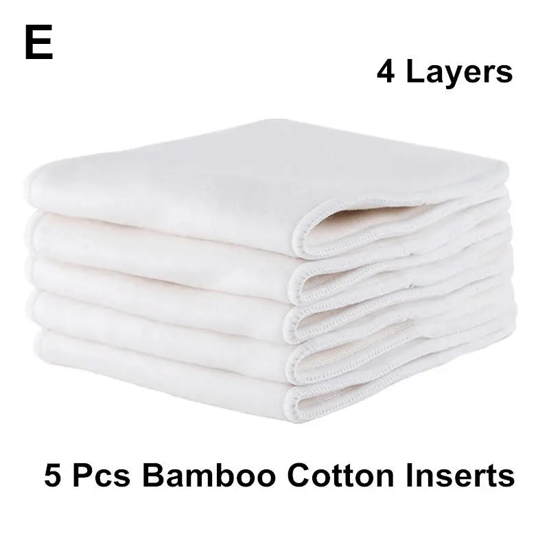 [Mumsbest] Reusable Bamboo Charcoal Baby Insert Washable No Leaking Inserts Baby Cloth Diaper Nappy Liners