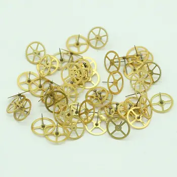 

50pcs/lot Gold Vintage Gears 6.8mm Steampunk DIY Accessories Watch Movement Gear Clock Jag Cogs Copper