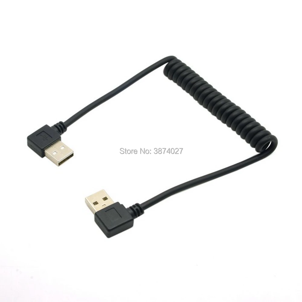 90 градусов двойной локоть USB USB2.0Male прямоугольный USB 2,0 кабель для быстрой зарядки и синхронизации данных Шнур для быстрой зарядки