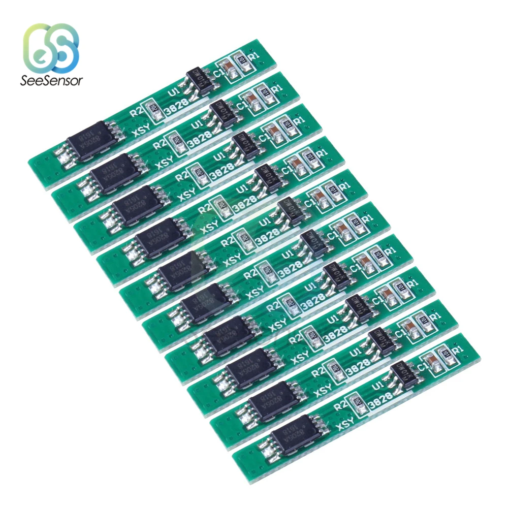 10 шт. защитная плата для литиевых батарей 1S 3 7 В 2 5a полимер BMS PCM PCB разрядка модуль