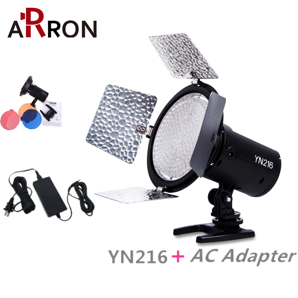 

100%Original Yongnuo YN216 LED Studio Video Light Photography and 4 color charts+AC adapter for Canon Nikon Sony Camcorder DSLR