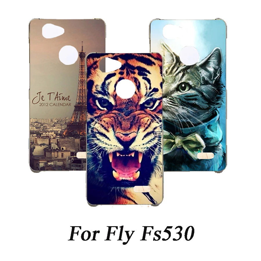 

Cartoon Animal Flower TPU Case For Fly Power Plus XXL (FS530) painted Phone Case For Fly Fs530 Back Cover Case