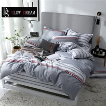 SLOWDREAM Striped Bedding Set Bed Fitted Sheet Rubber Bed Rubber Linen Nordic Duvet Cover Set Double Bedspread Single Twin Bed SLOWDREAM Striped Bedding Set Bed Fitted Sheet Rubber Bed Rubber Linen Nordic Duvet Cover Set Double Bedspread Single Twin Bed