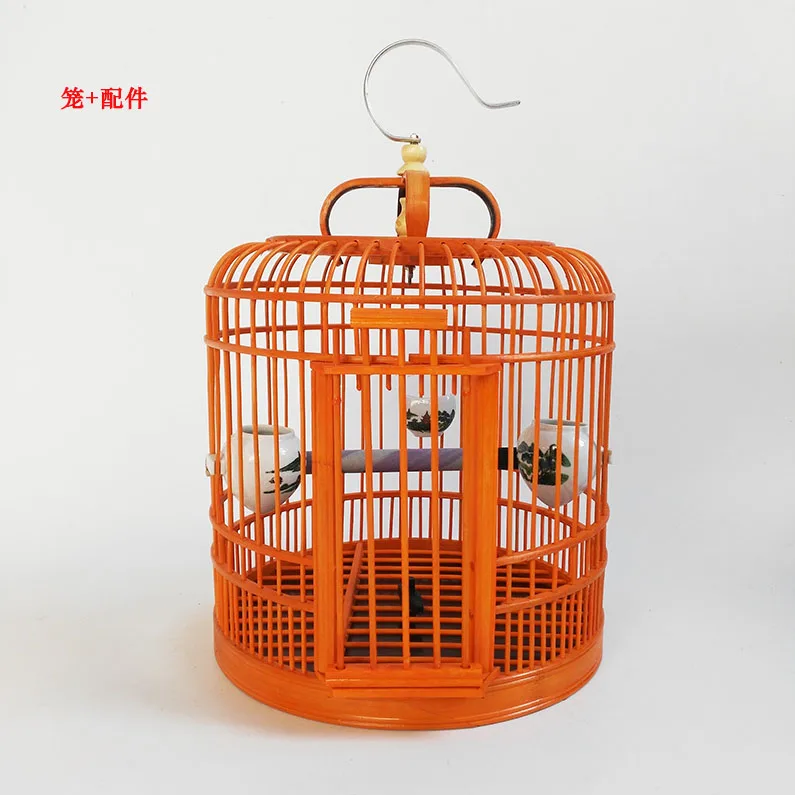

Birdcage bamboo birdcage technology cage small bird products in diameter Bird cage manual be used for decoration statues Home