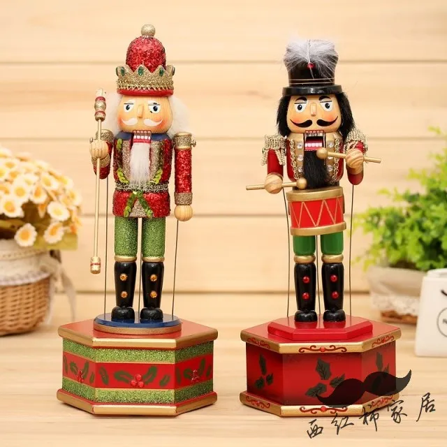 2014 New 32cm nutcracker music box fashion wool bar decorationin Music Boxes from Home & Garden
