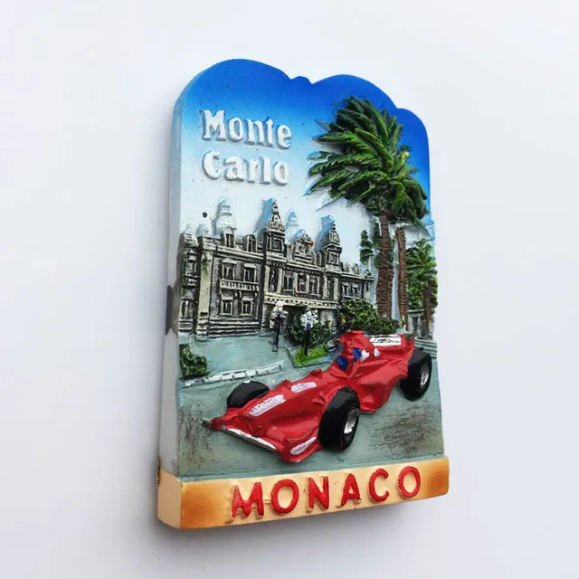 Monaco Monte Carlo Casino FI Formula One Tour Souvenir Magnetic Sticker Fridge Magnet