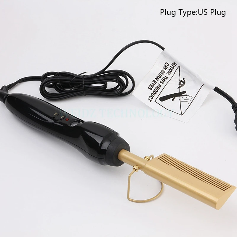 

Electric Environmentally Friendly Titanium Alloy Hair Curler Comb Wet And Dry Hair Use Hair Curling Iron Straightener Comb Yj4
