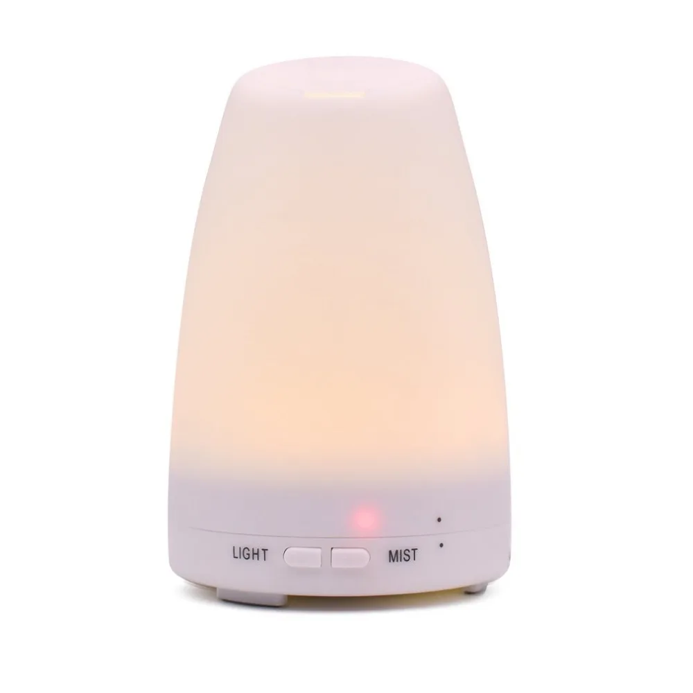 Арома-диффузор для эфирных масел, наклонный рот увлажнитель воздуха с красочными светодиодный свет тумана штепсельная вилка