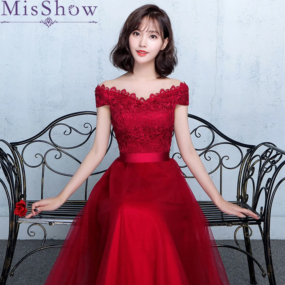 

2019 Robe De Soiree Wine Red Lace Applique Elegant Long Evening Dress Backless Bridal V neck Sleeveless Banquet Sexy Prom Dress