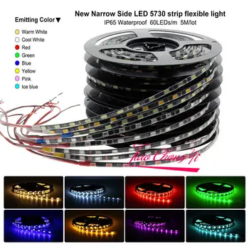 

PCB 5mm width 5630 5730 Felxible LED strip 5M 300led Ribbon Tape light IP65
