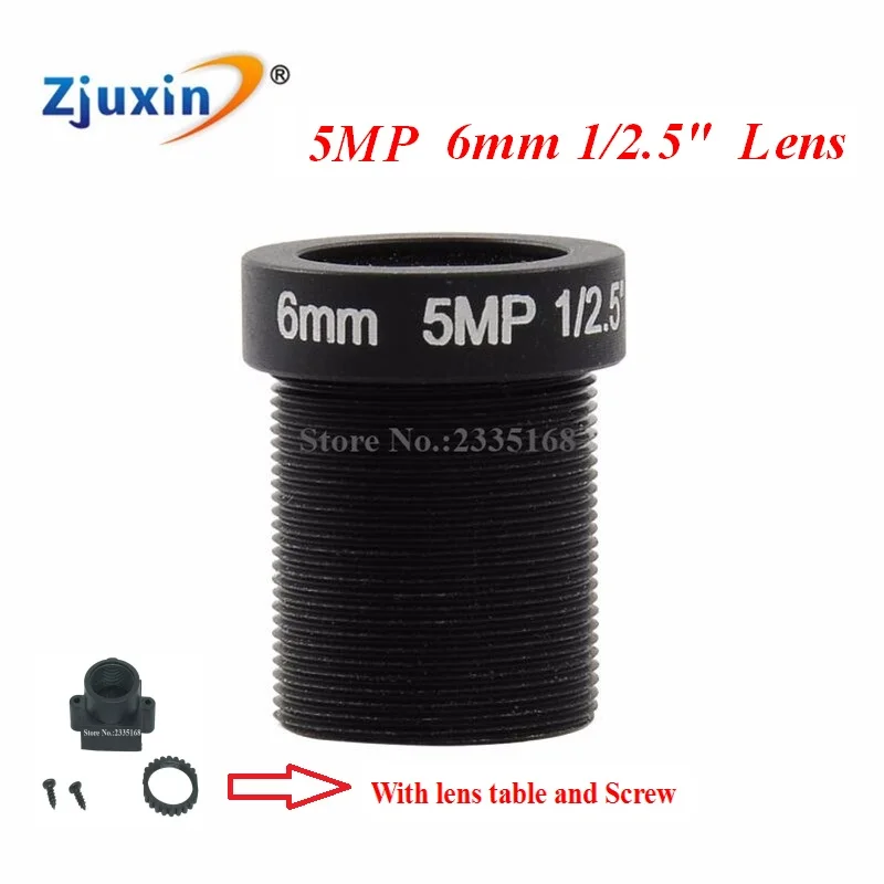 

MTV 5MP Surveillance board camera lens 6MM F2.0 1/2.5"  for CCTV Camera board  IP Camera board and FPV