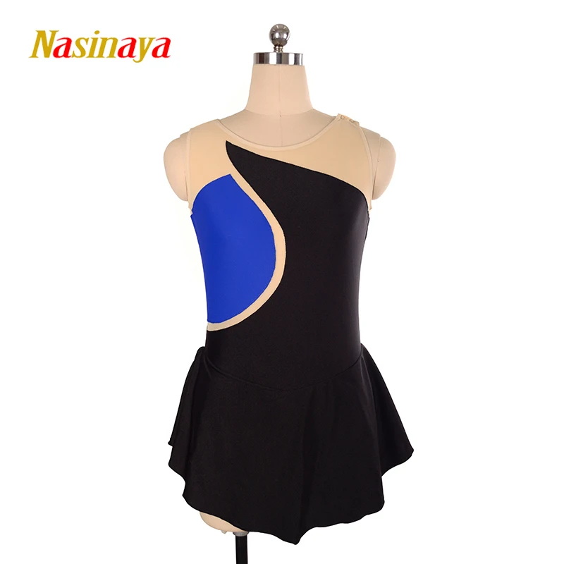 Nasinaya Women's Children's Gymnastic Performance Figure Skating Competition Training Clothing Sleeveless Dress 2 Colors