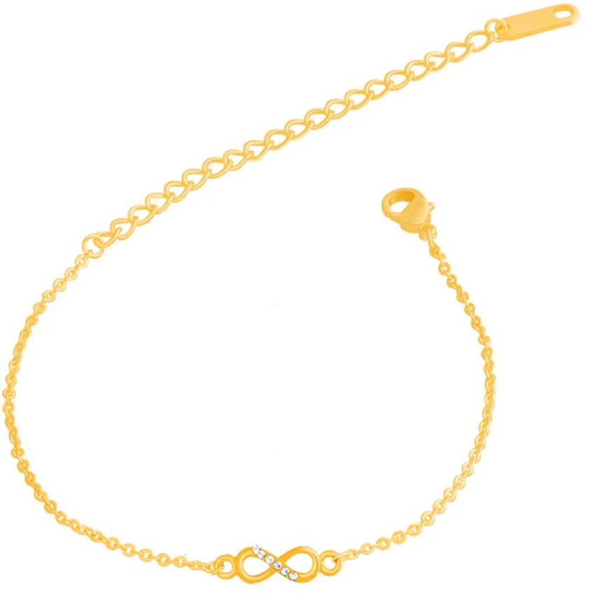 Великолепная сказка, Новая Мода Бесконечность номер 8 браслет для Для женщин с кристаллом Камни браслет Бесконечность цепи Браслеты B005